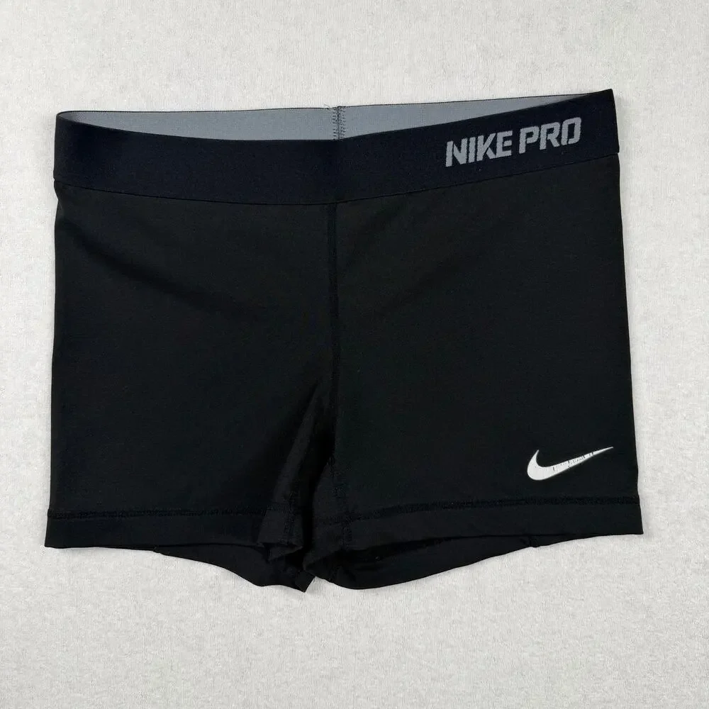 Nike Pro Women’s Compression Shorts Lot of 2 Size Large Pink Black Dri-FIT 3”
